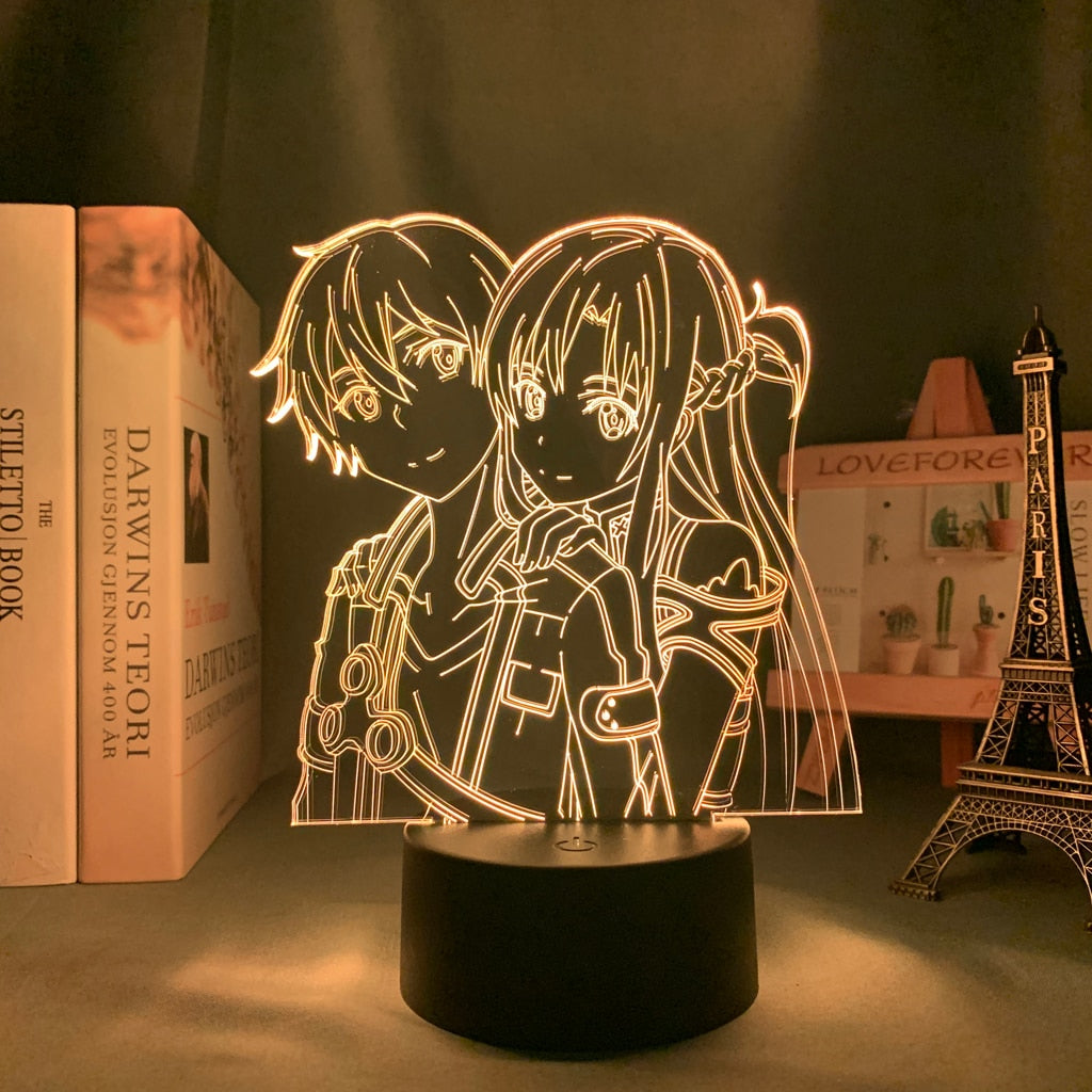 Sword Art Online Kirito and Asuna Night Light