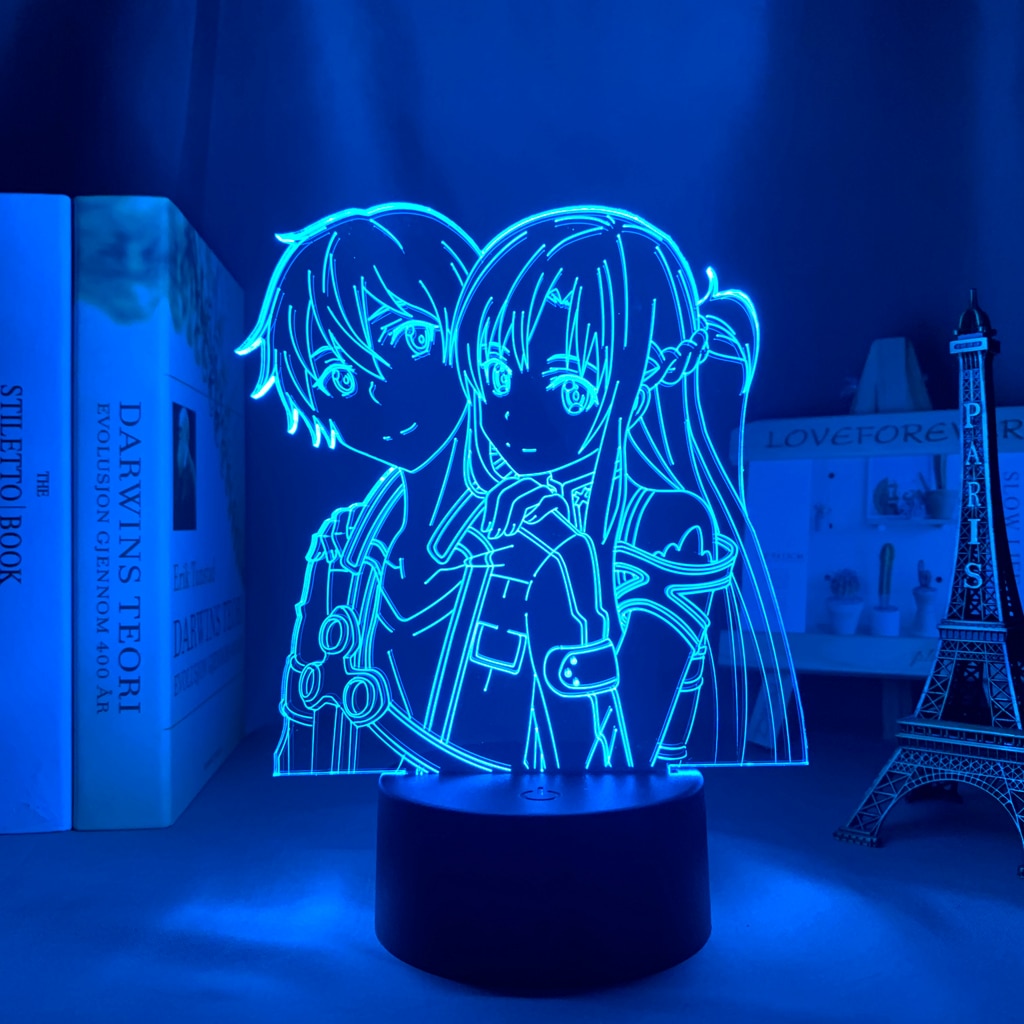 Sword Art Online Kirito and Asuna Night Light
