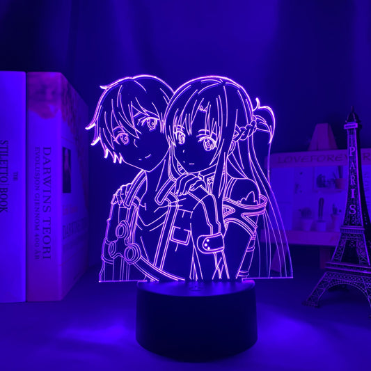 Sword Art Online Kirito and Asuna Night Light