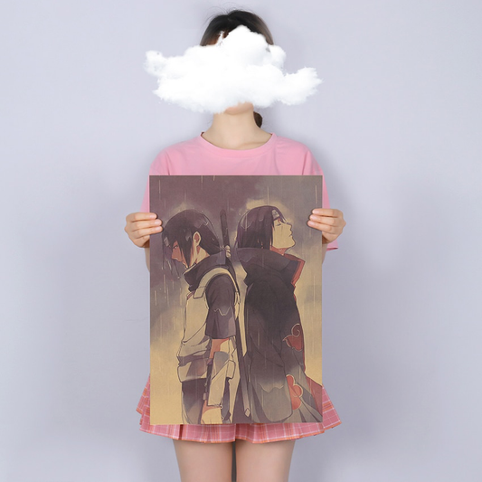 Naruto Rain Poster Print
